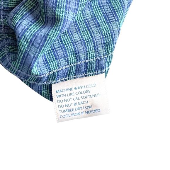 Southern Tide Intercoastal Plaid Long Sleeve Button Down Dress Shirt Blue Medium - Picture 10 of 14